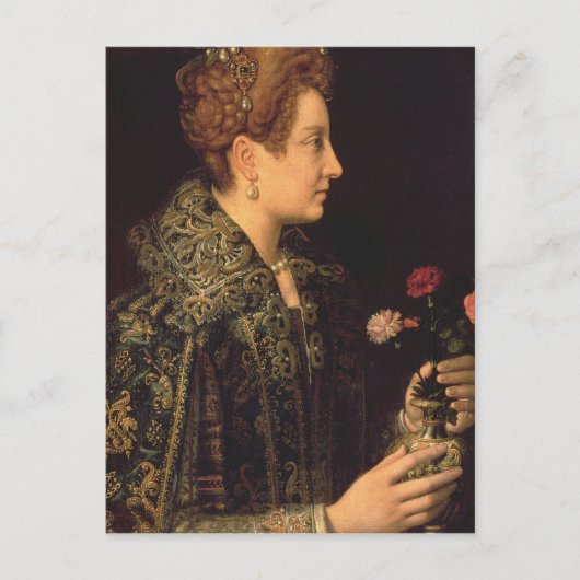 Portret van een vrouw briefkaart (Voorkant)