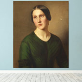 Portret van een vrouw canvas afdruk (Insitu (Houten vloer))