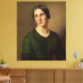 Portret van een vrouw canvas afdruk (Insitu (Woonkamer))