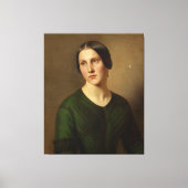 Portret van een vrouw canvas afdruk (Voorkant)