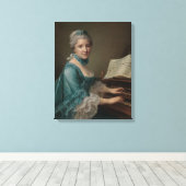 Portret van een vrouw canvas afdruk (Insitu (Houten vloer))