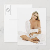 Portret van een vrouw die borstvoeding geeft a bab briefkaart (Voorkant / Achterkant)