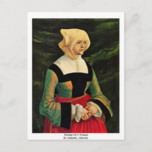 Portret van een vrouw door Altdorfer, Albrecht Briefkaart