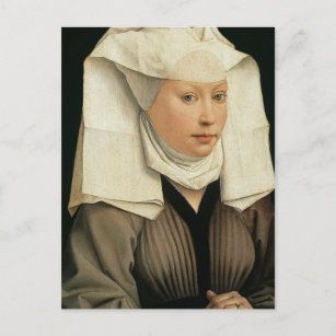 Portret van een vrouw door Rogier van der Weyden - Briefkaart