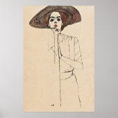 Portret van een vrouw - Egon Schiele Poster (Voorkant)