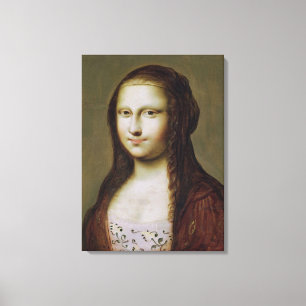 Portret van een vrouw geïnspireerd door de Mona L Canvas Afdruk
