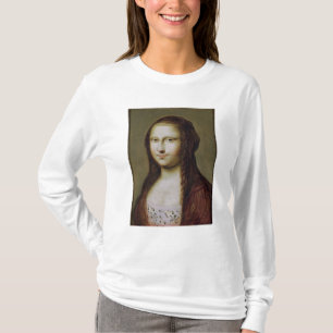 Portret van een vrouw geïnspireerd door de Mona L T-shirt