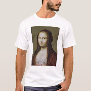 Portret van een vrouw geïnspireerd door de Mona L T-shirt
