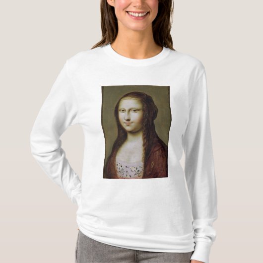 Portret van een vrouw geïnspireerd door de Mona Li T-shirt (Voorkant)