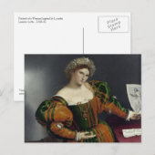 Portret van een vrouw geïnspireerd door het Briefk Briefkaart (Voorkant / Achterkant)