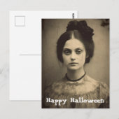  portret van een vrouw Happy Halloween Briefkaart (Voorkant / Achterkant)