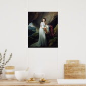 Portret van een vrouw in een grot poster (Keuken)