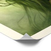 Portret van een vrouw in groene Ierse Keltische kn Poster (Hoek)