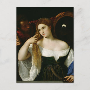 Portret van een vrouw in haar Toilet, 1512-15 Briefkaart