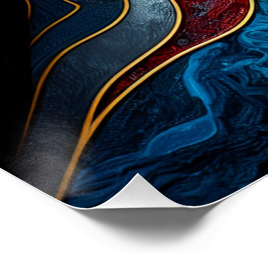 Portret van een vrouw in het Abstract Perfect Poster (Hoek)