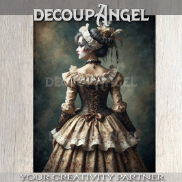 Portret van een vrouw in het Antiek tijdperk - Dec Tissuepapier