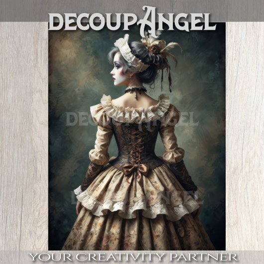 Portret van een vrouw in het Antiek tijdperk - Dec Tissuepapier