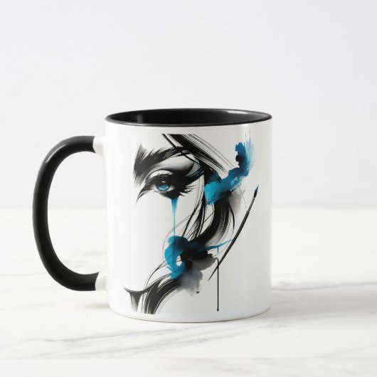 Portret van een vrouw in het Regard Envotant. Mok (Links)