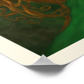 Portret van een vrouw in Shamrock Green & Gold Poster (Hoek)