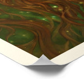 Portret van een vrouw in Shamrock Green Poster (Hoek)