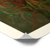 Portret van een vrouw in Shamrock Groen Keltisch G Poster (Hoek)