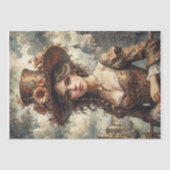 Portret van een vrouw in Venetië - Decoupage - Tissuepapier (Voorkant)