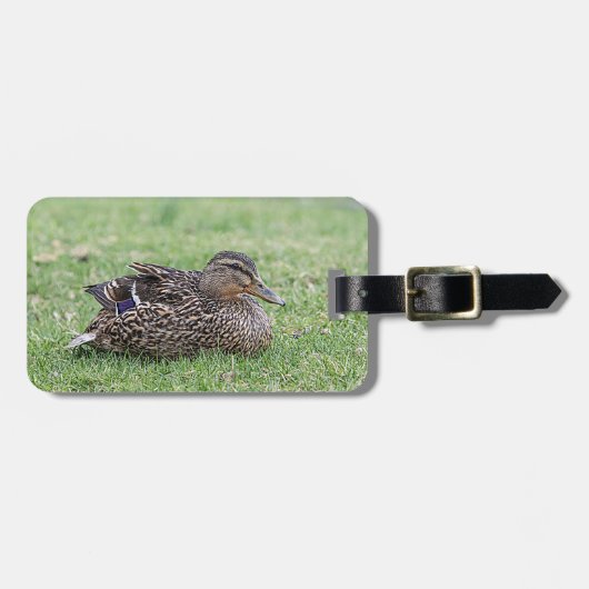 Portret van een vrouw mallard bagagelabel (Voorkant horizontaal)