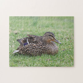 Portret van een vrouw mallard legpuzzel