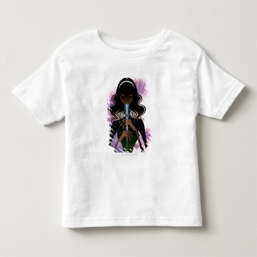 Portret van een vrouw met microfoon kinder shirts (Voorkant)