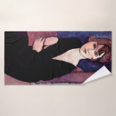 Portret van een vrouw, Modigliani Badhanddoek (Badhanddoek)