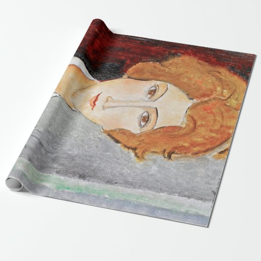 Portret van een vrouw, Modigliani Cadeaupapier (Uitgerold)