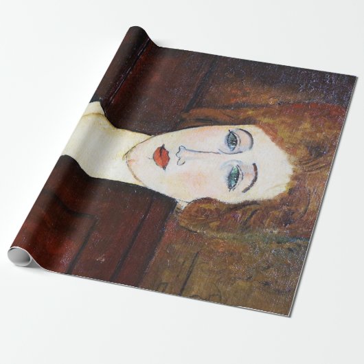 Portret van een vrouw, Modigliani Cadeaupapier (Uitgerold)