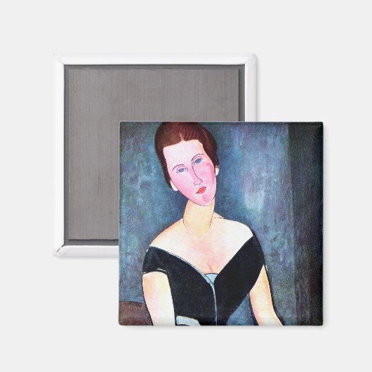 Portret van een vrouw, Modigliani Magneet (Voorkant / Achterkant)