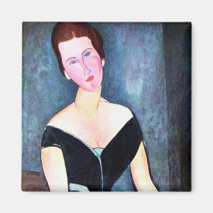 Portret van een vrouw, Modigliani Magneet