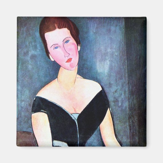 Portret van een vrouw, Modigliani Magneet (Voorkant)