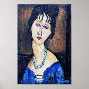 Portret van een vrouw, Modigliani Poster