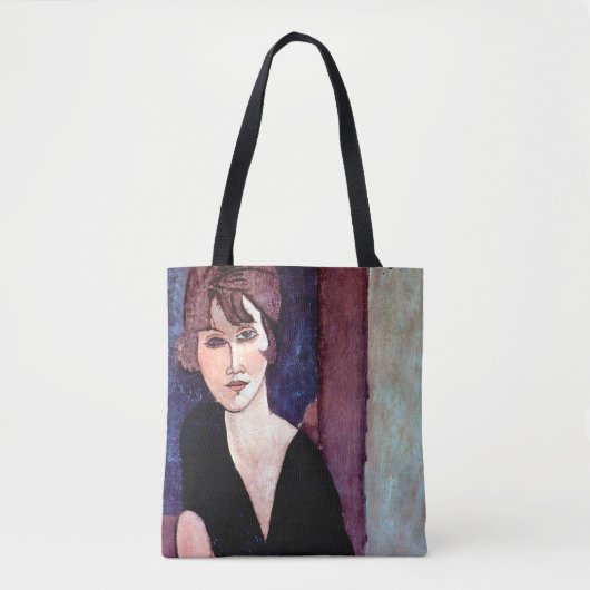 Portret van een vrouw, Modigliani Tote Bag (Voorkant)