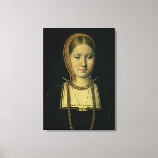 Portret van een vrouw, mogelijk Catherine van Arag Canvas Afdruk (Voorkant)