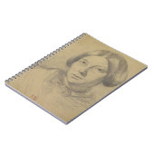 Portret van een vrouw, mogelijk George Sand (1804- Notitieboek (Linkerzijde)