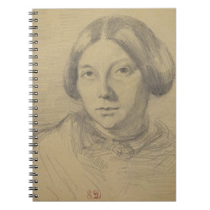 Portret van een vrouw, mogelijk George Sand (1804- Notitieboek