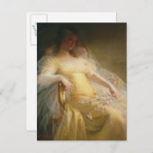 Portret van een vrouw (olie op doek) briefkaart (Voorkant / Achterkant)