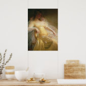 Portret van een vrouw (olie op doek) poster (Keuken)