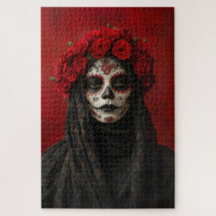 Portret van een vrouw op de dag van de dood legpuzzel