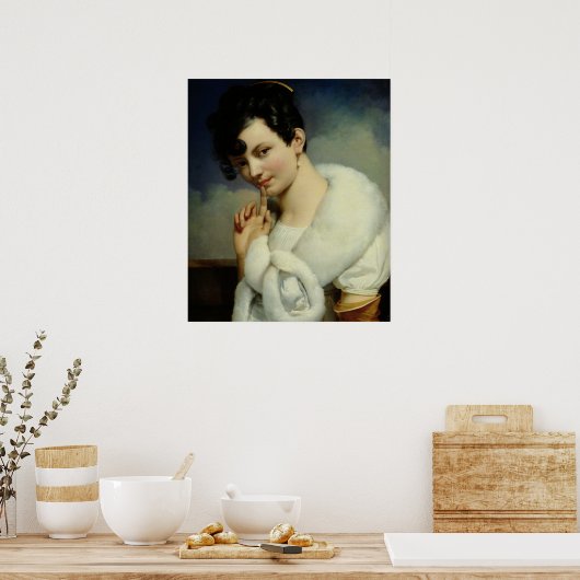 Portret van een vrouw poster (Keuken)