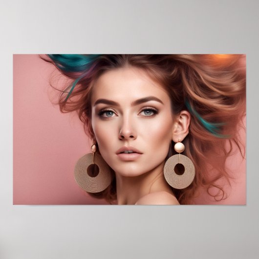 portret van een vrouw poster (Voorkant)