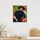 Portret van een vrouw poster (Keuken)