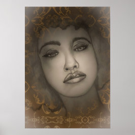 Portret van een vrouw poster