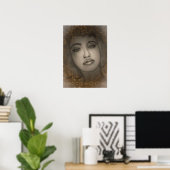 Portret van een vrouw poster (Thuiskantoor)