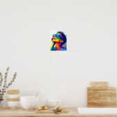 portret van een vrouw poster (Keuken)