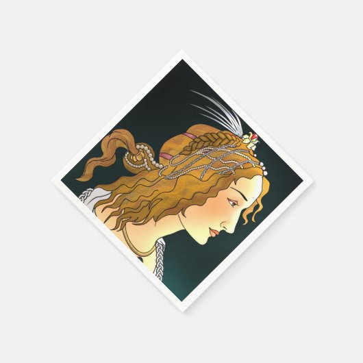 Portret van een Vrouw Servetten (Hoek)